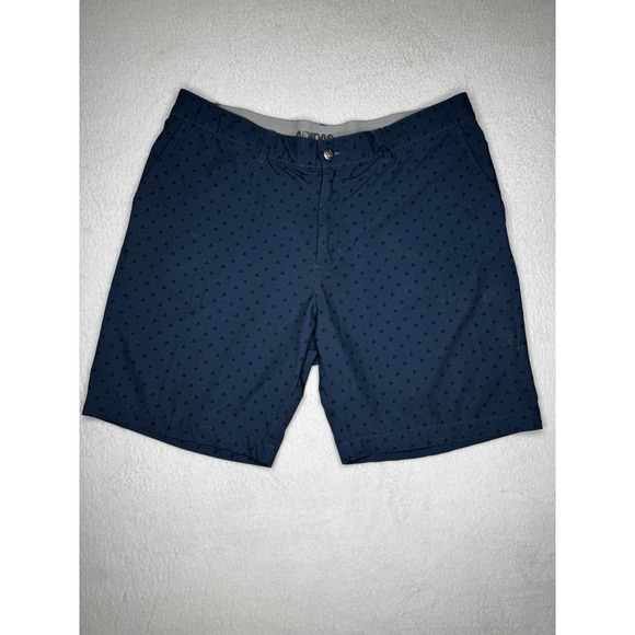 adidas Other - Adidas Golf Shorts Mens 38 Navy Blue All Over Logo Print Performance Stretch